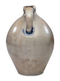An E.H. Merrill Three-Gallon Stoneware Jug with Applied Eagle