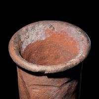 An Egyptian Painted Terracotta Cylinder Jar