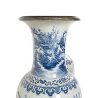 A Pair of Chinese Porcelain and Gilt Metal Mounted Floor Vases