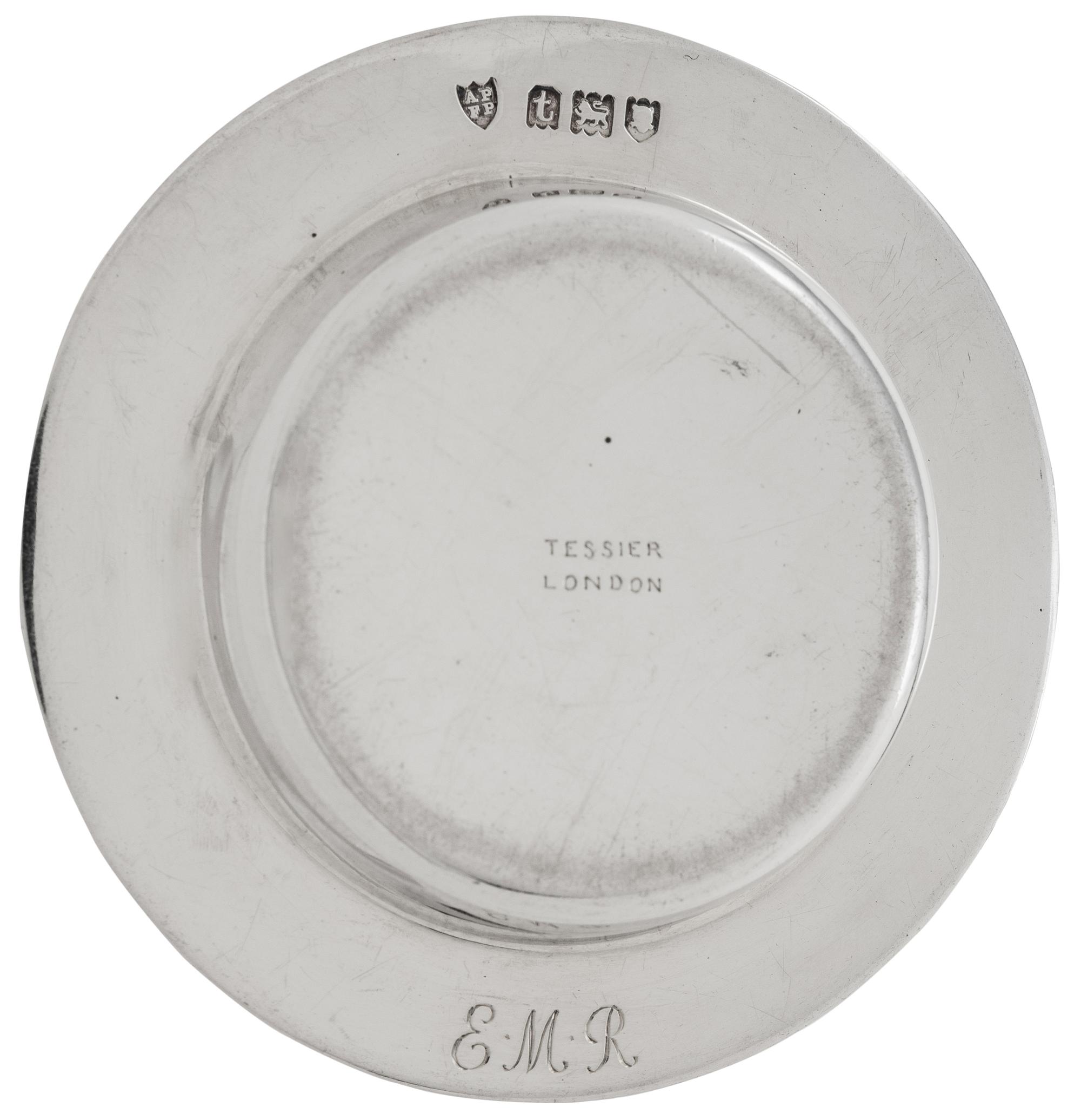 A Set of Twenty-One English Silver Place-Setting Ash Trays