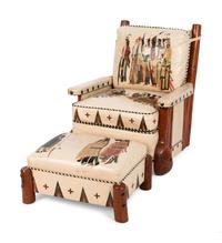Original Club Chair and custom-made ottoman