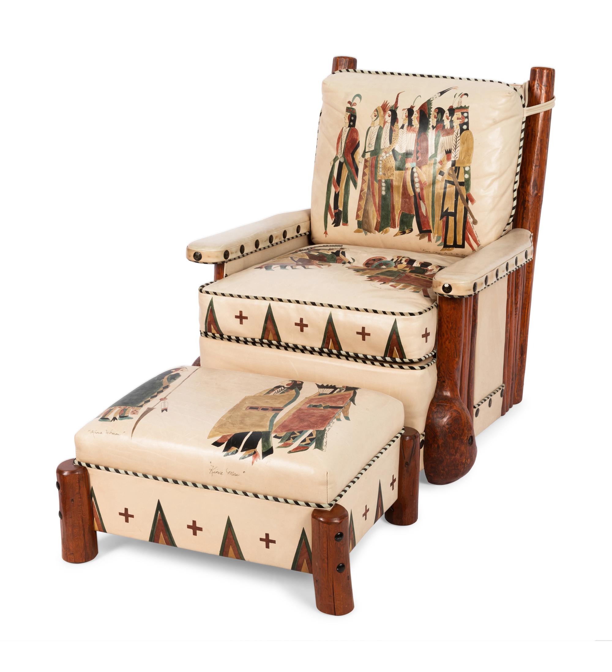 Original Club Chair and custom-made ottoman