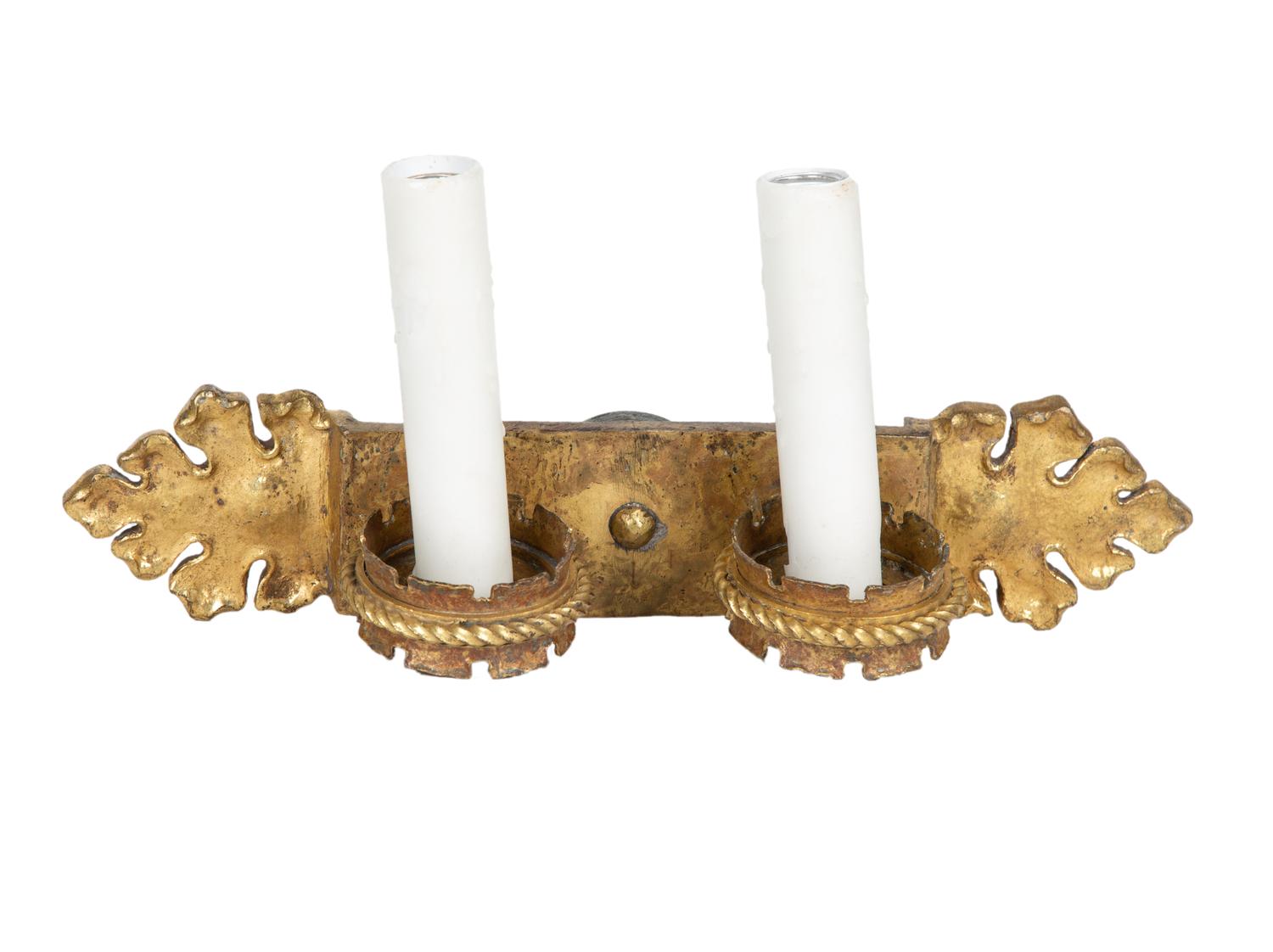 A Pair of Gilt Bronze Sconces — 19TH CENTURY