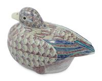 A Chinese Export Porcelain Goose Tureen