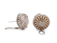 MABÉ PEARL AND DIAMOND EARCLIPS