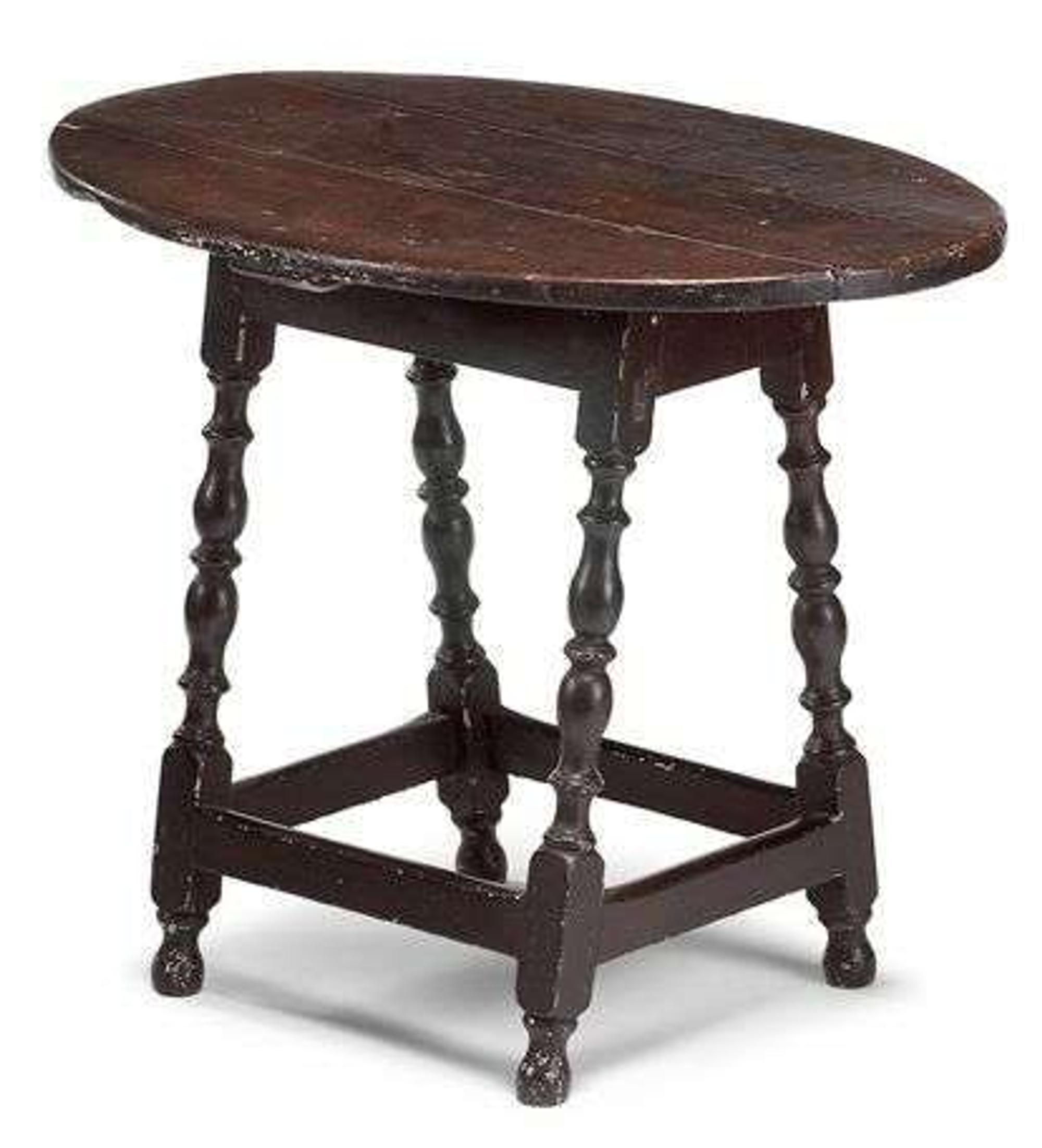 Painted William and Mary tavern table 18th century