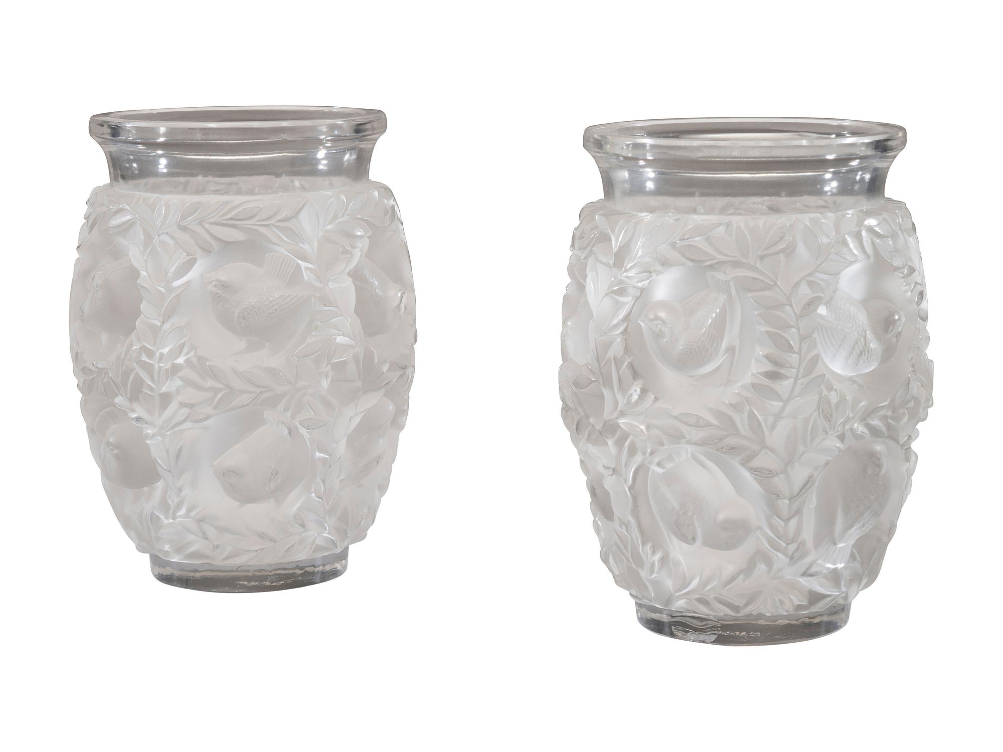 A Pair of Lalique Bagatelle Vases