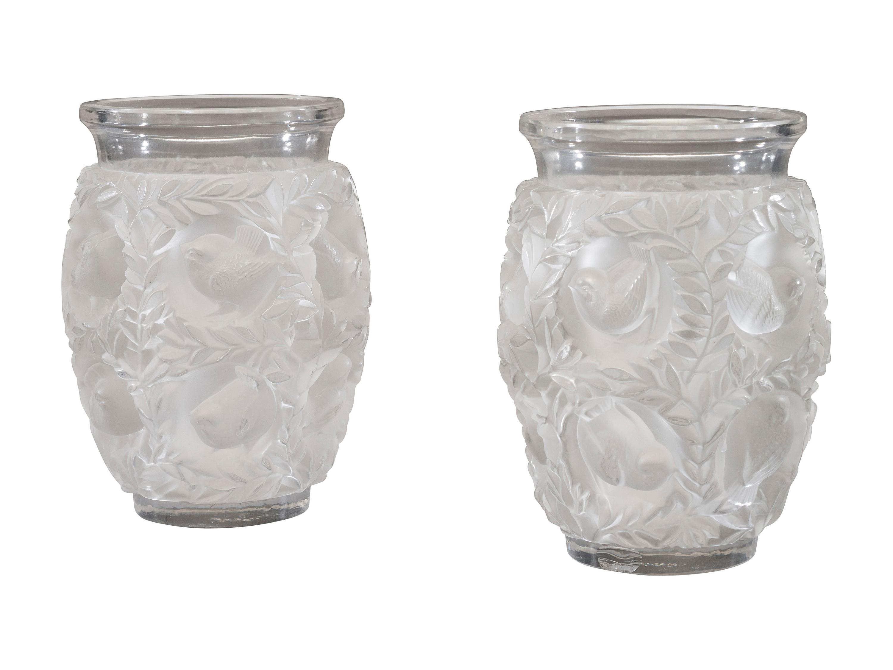 A Pair of Lalique Bagatelle Vases