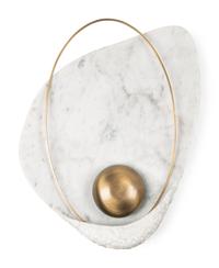 A Carved Carrara Marble Pearl Wall Light by Ginger and Jagger