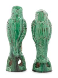 A Near Pair of Chinese Export Porcelain Parrots