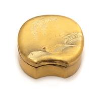 A Japanese Gilt Lacquer Covered Box Diameter 3 1/8 inches — 19TH CENTURY