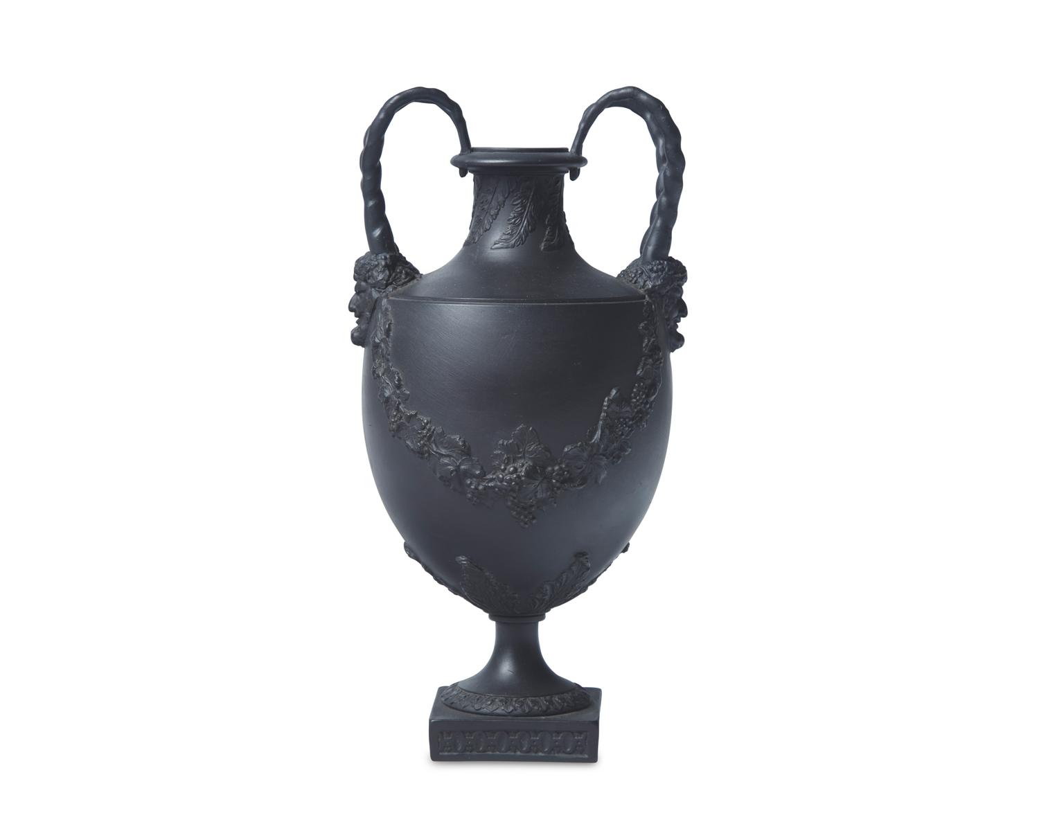A Wedgwood Black Basalt Covered Urn