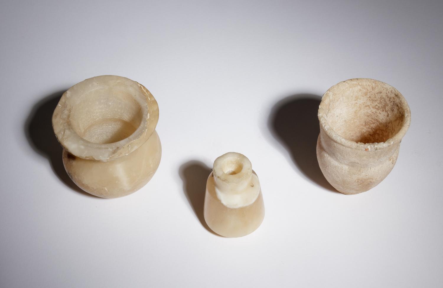 Three Egyptian Alabaster Vessels
