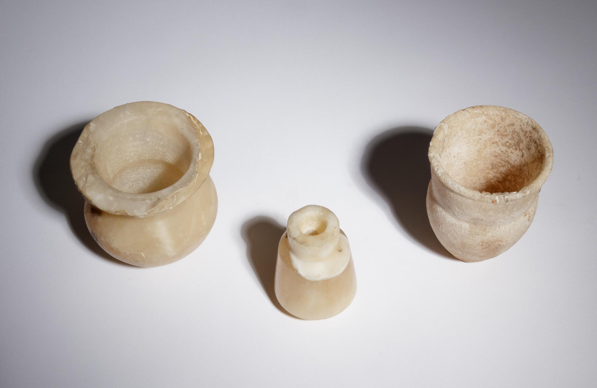 Three Egyptian Alabaster Vessels