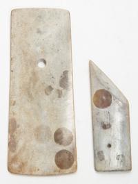 Two Jade Axes Length of longer 8 5/8 inches.