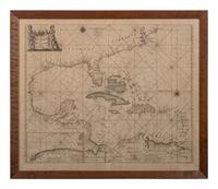 GOOS, Pieter (ca 1616-1675). Pascaerte van Westindien de Vaste Kusten en de Eylanden . Amsterdam, ca 1666.