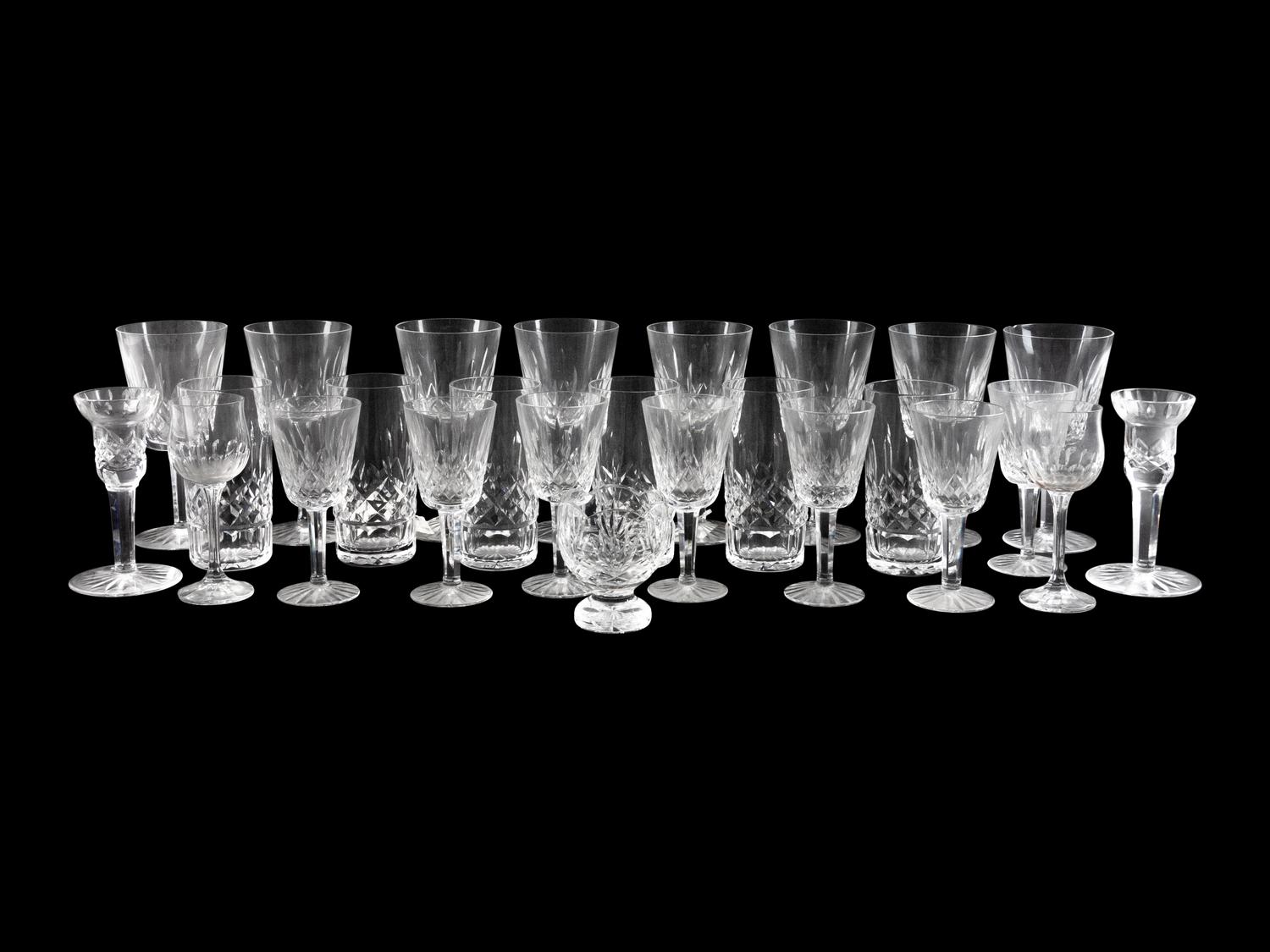 A Group of Waterford Lismore Glass Stemware