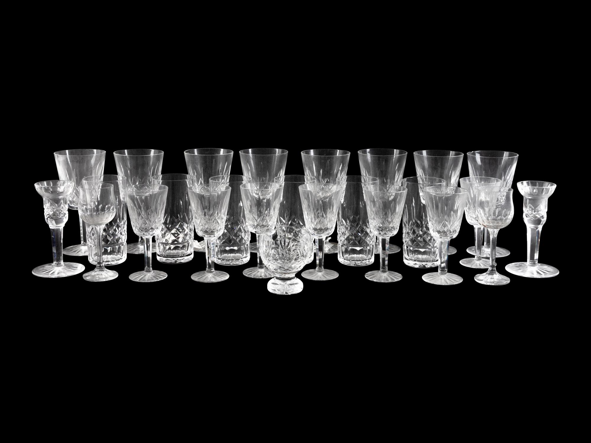 A Group of Waterford Lismore Glass Stemware