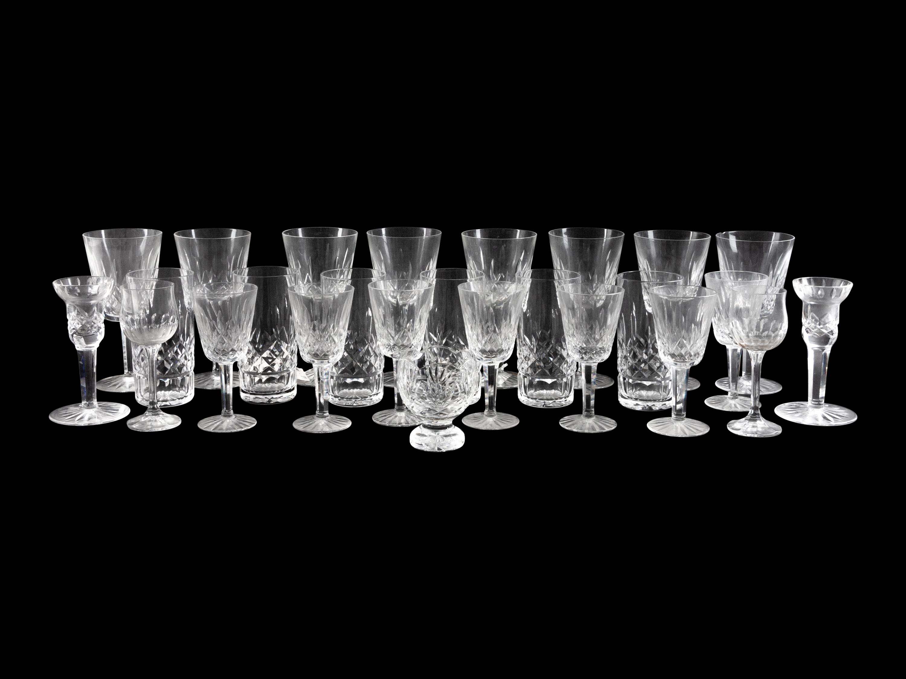A Group of Waterford Lismore Glass Stemware