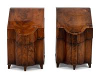 A Pair of George III Mahogany Knife Boxes