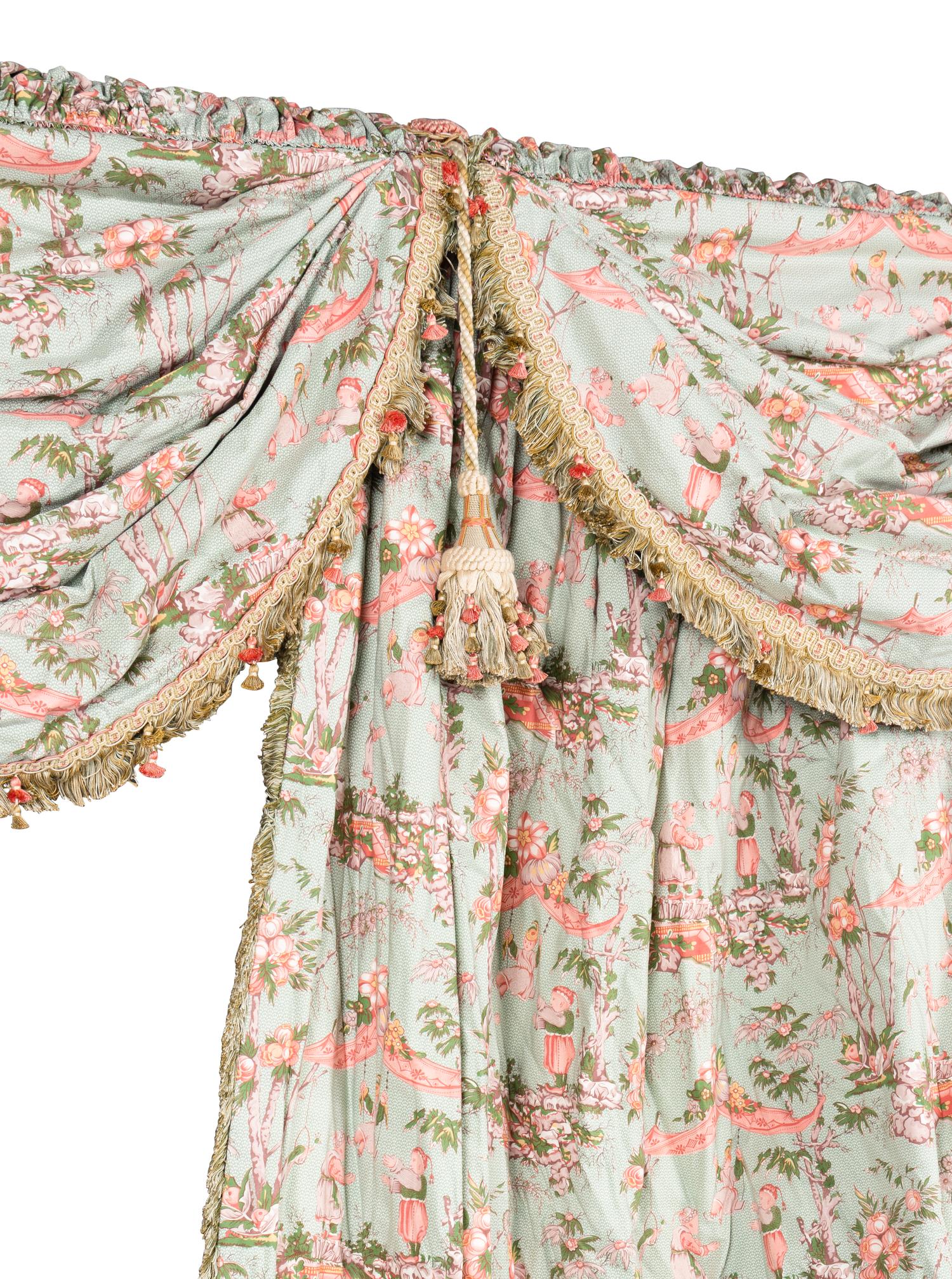 A Pair of Drapery Panels and a Valance