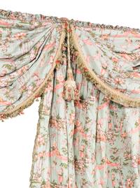 A Pair of Drapery Panels and a Valance
