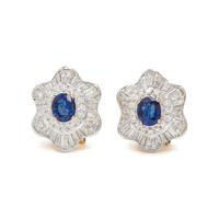 Sapphire and Diamond Earrings