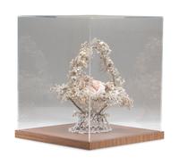 A Victorian Shellwork Basket of Flowers
