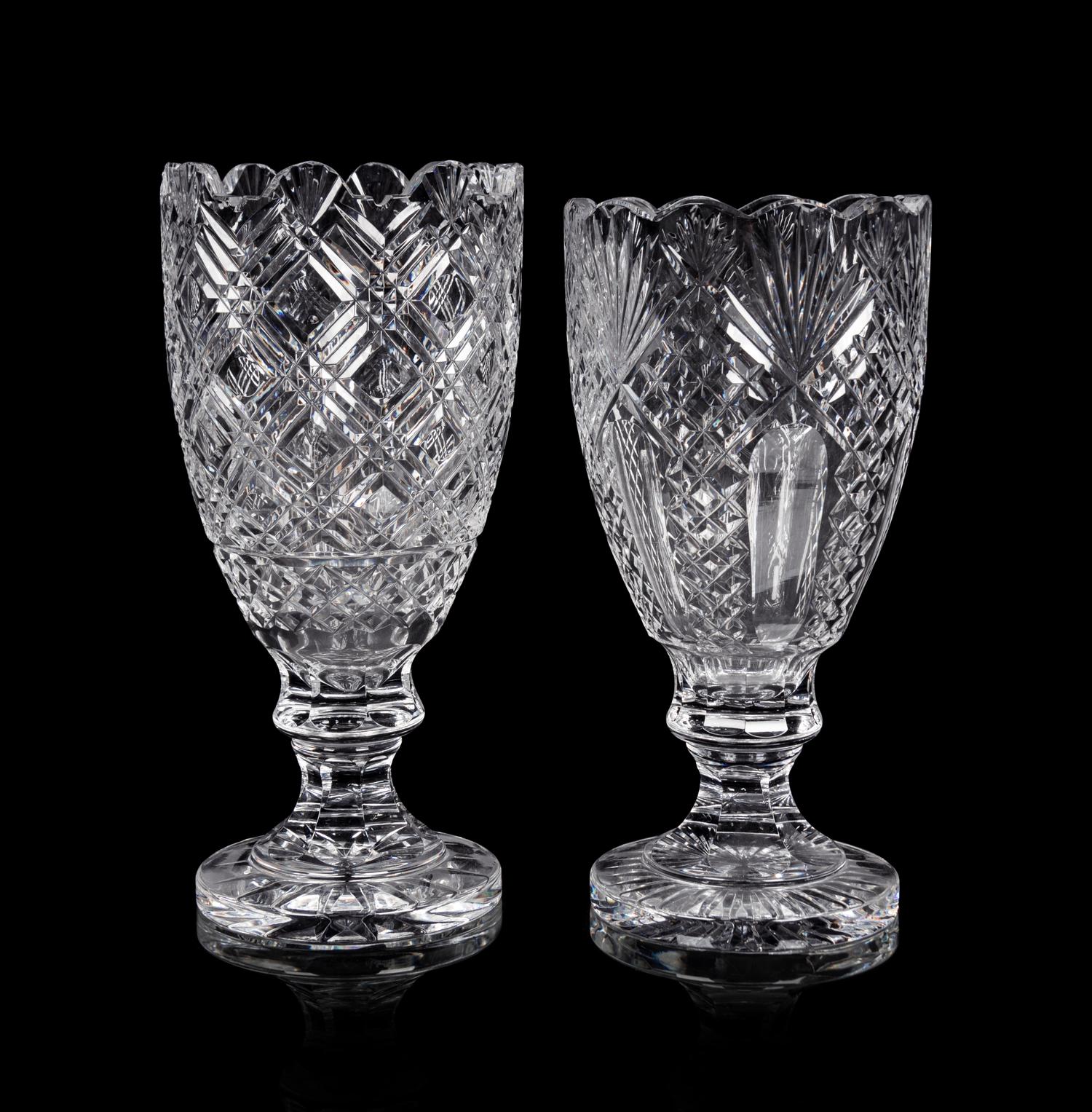 Two Waterford Cut Glass Vases