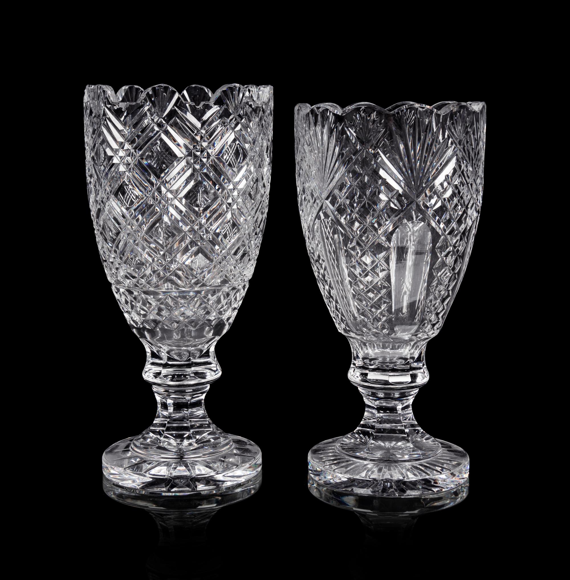 Two Waterford Cut Glass Vases