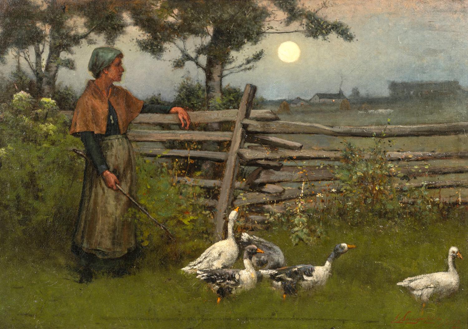 Woman with Geese