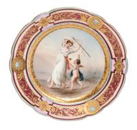 A Royal Vienna Cabinet Plate Diameter 8 3/8 inches.