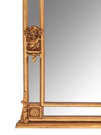 A Pair of Louis XVI Style Gilt Composition Mirrors