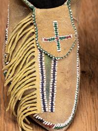 Comanche Beaded Hide Moccasins