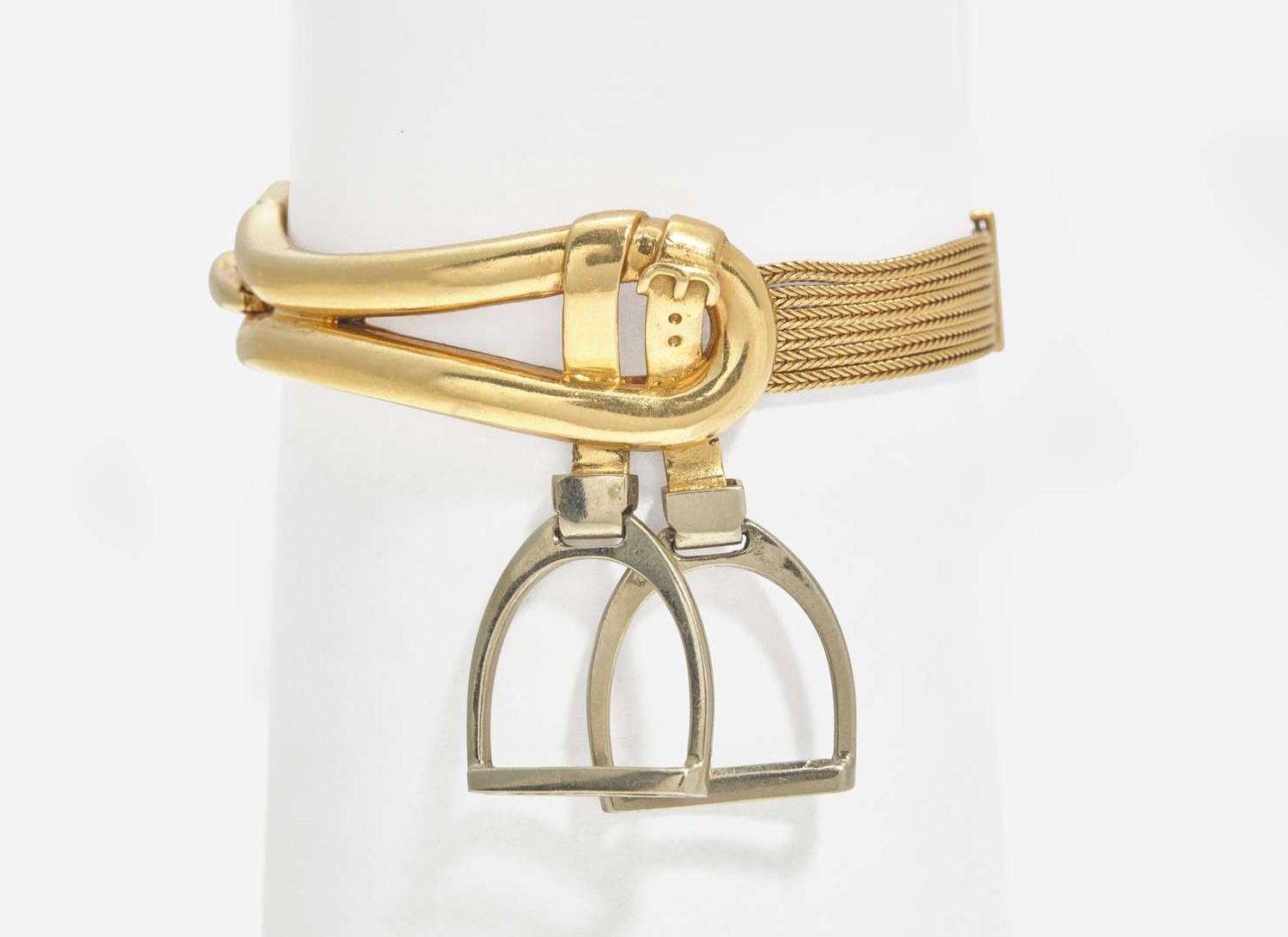 A Two-Tone 18K Gold Hermès Bracelet