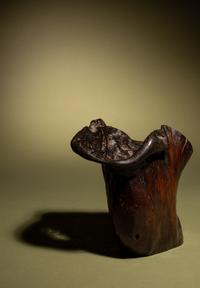 A Natural Rootwood 'Lingzhi' Brushpot