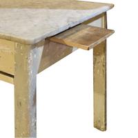 A Wood and Marble Baker's Table 51.5" W x 27.5" D x 31.5" H — France, Circa 1900