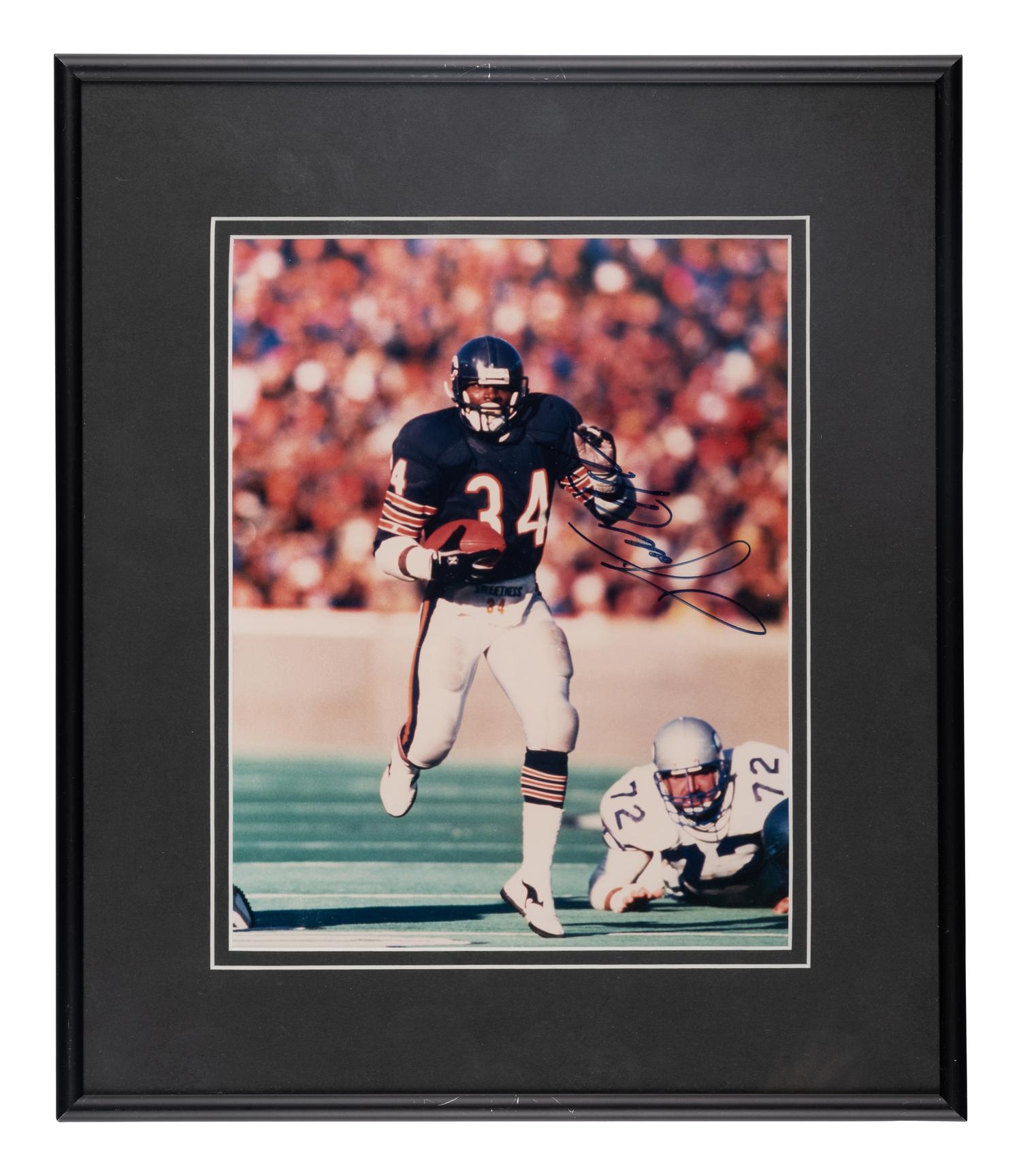 A Group of Walter Payton and Gale Sayers Signed Autograph Photos (Beckett Authentication Services Letters BAS Certified),