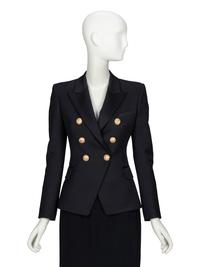 BALMAIN, FITTED BLACK BLAZER