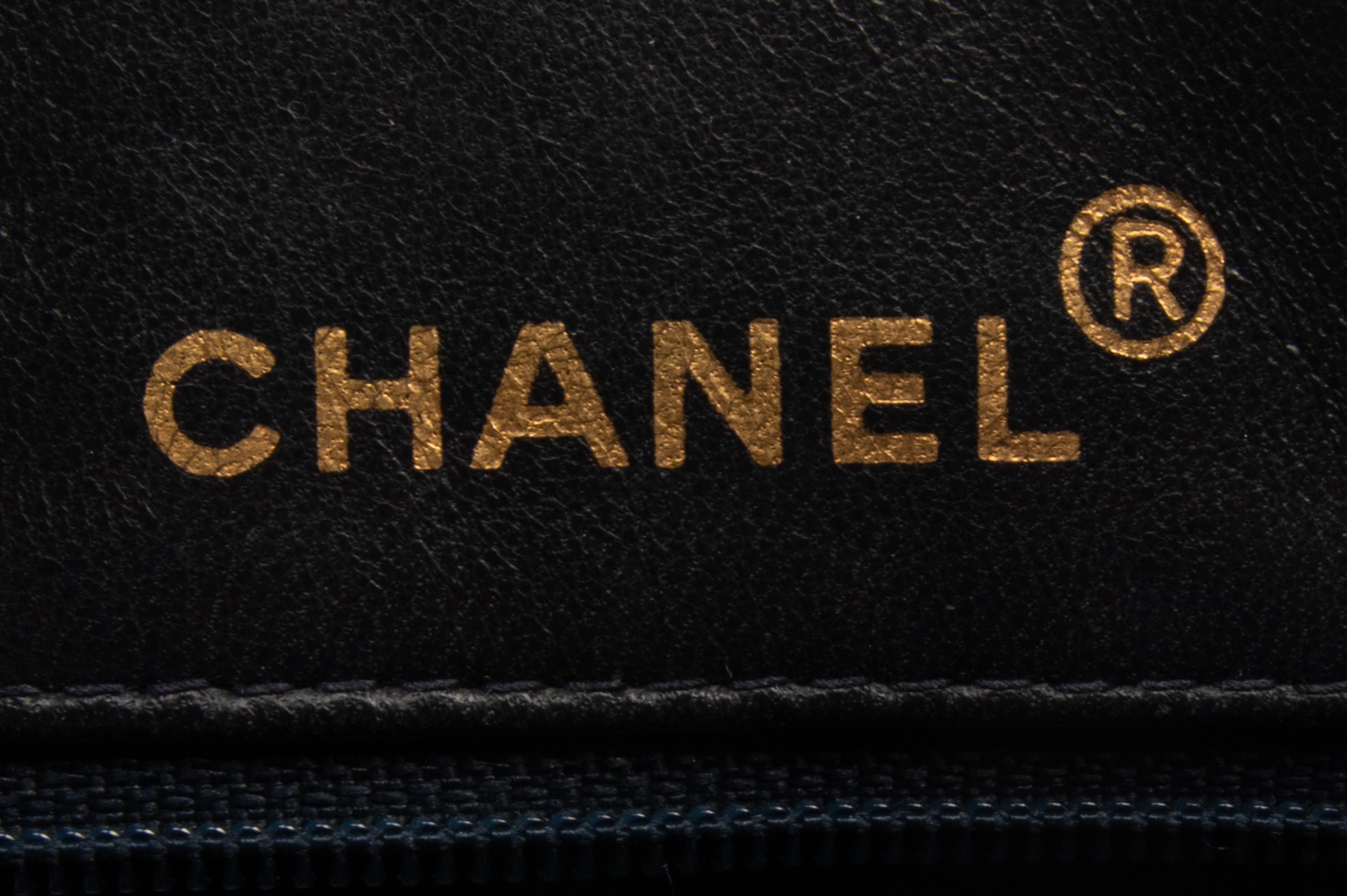 Chanel Flap Camera Bag in Quilted Navy Lambskin