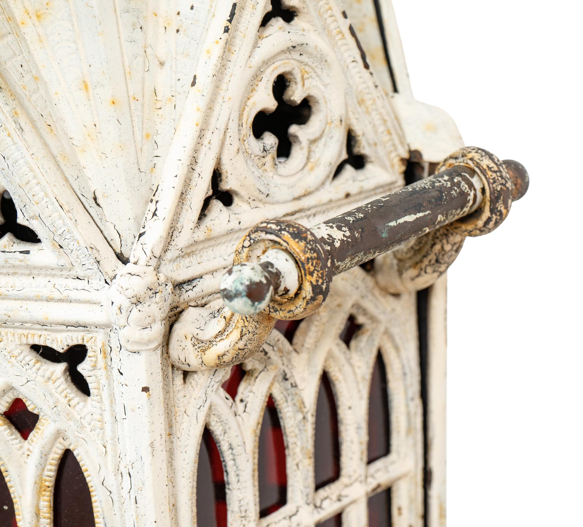 A Victorian Painted Iron 'Gothic' Conservatory Heater