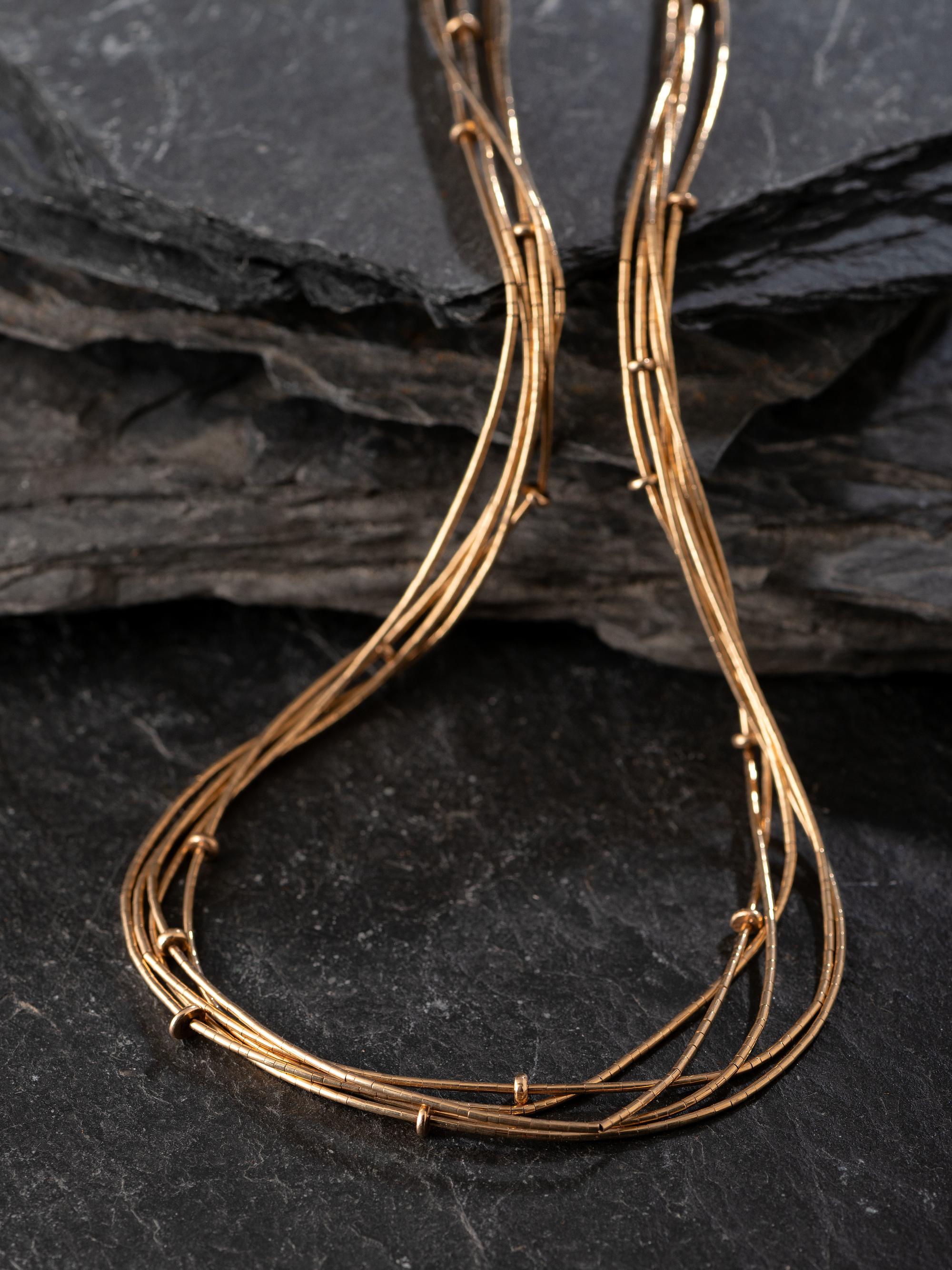 24K Gold Five-strand Necklace