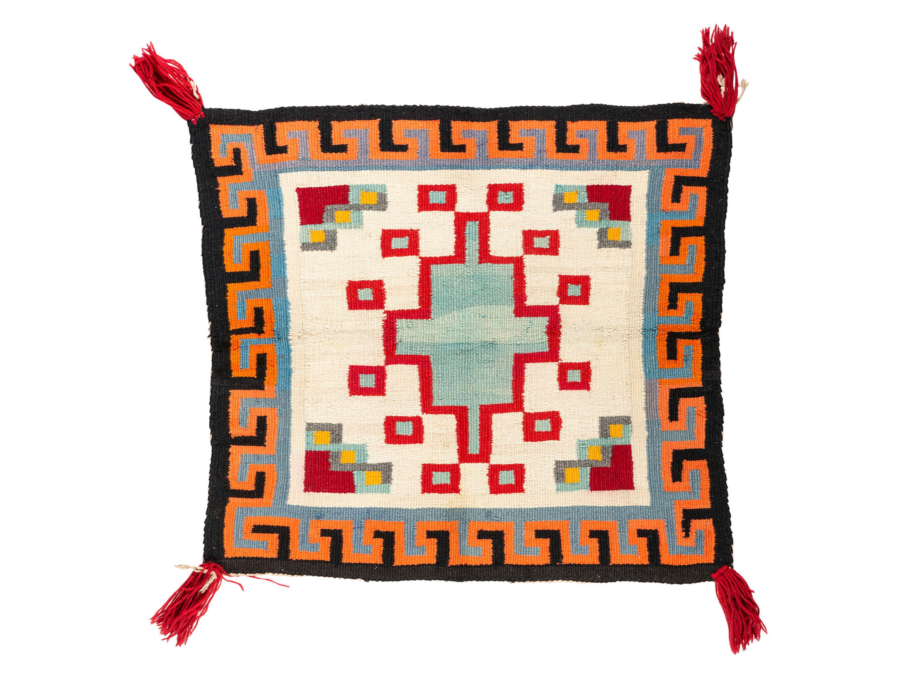 Navajo Germantown Sunday Saddle Blanket / Rug