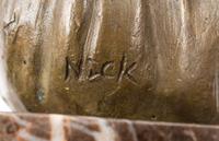 Three Continental Bronze Sculptures on Marble Bases