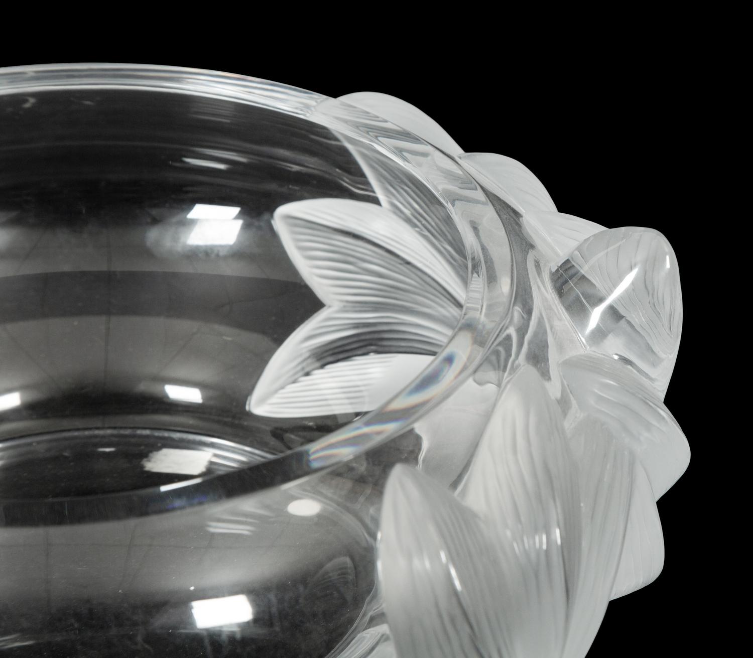 A Lalique Pivoines Center Bowl