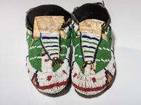 Sioux Fully Beaded Hide Moccasins