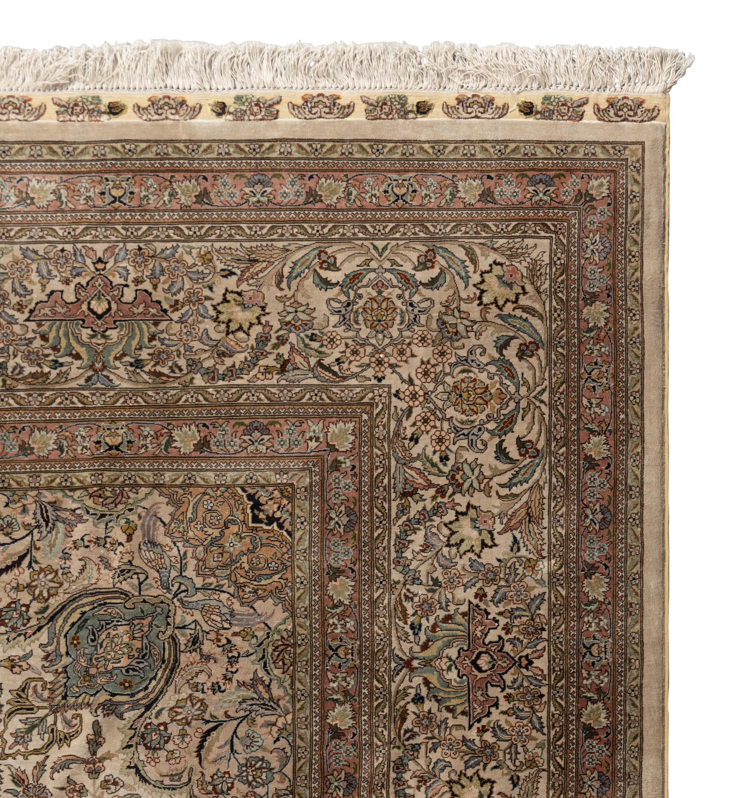 A Tabriz Silk Rug