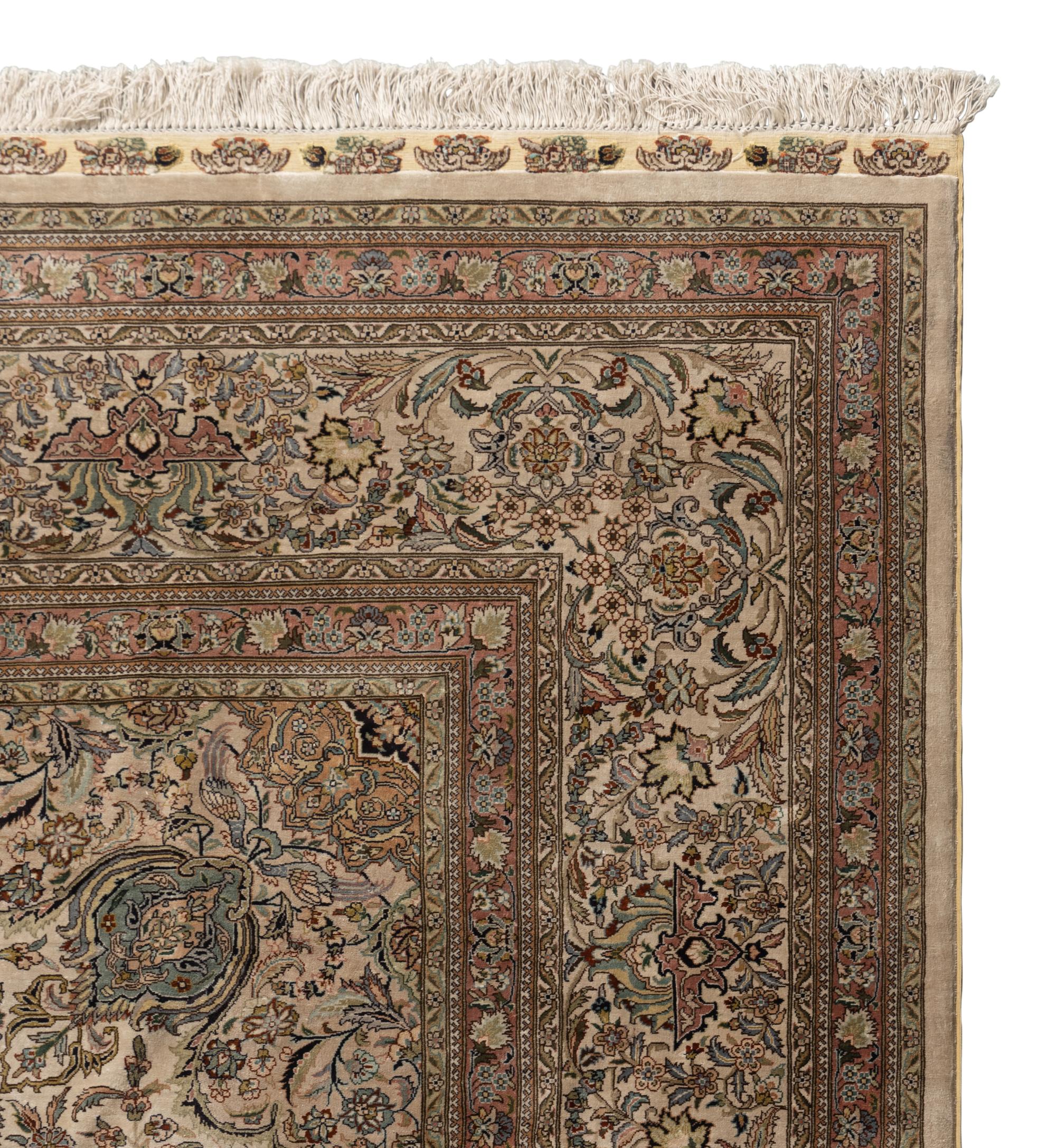 A Tabriz Silk Rug