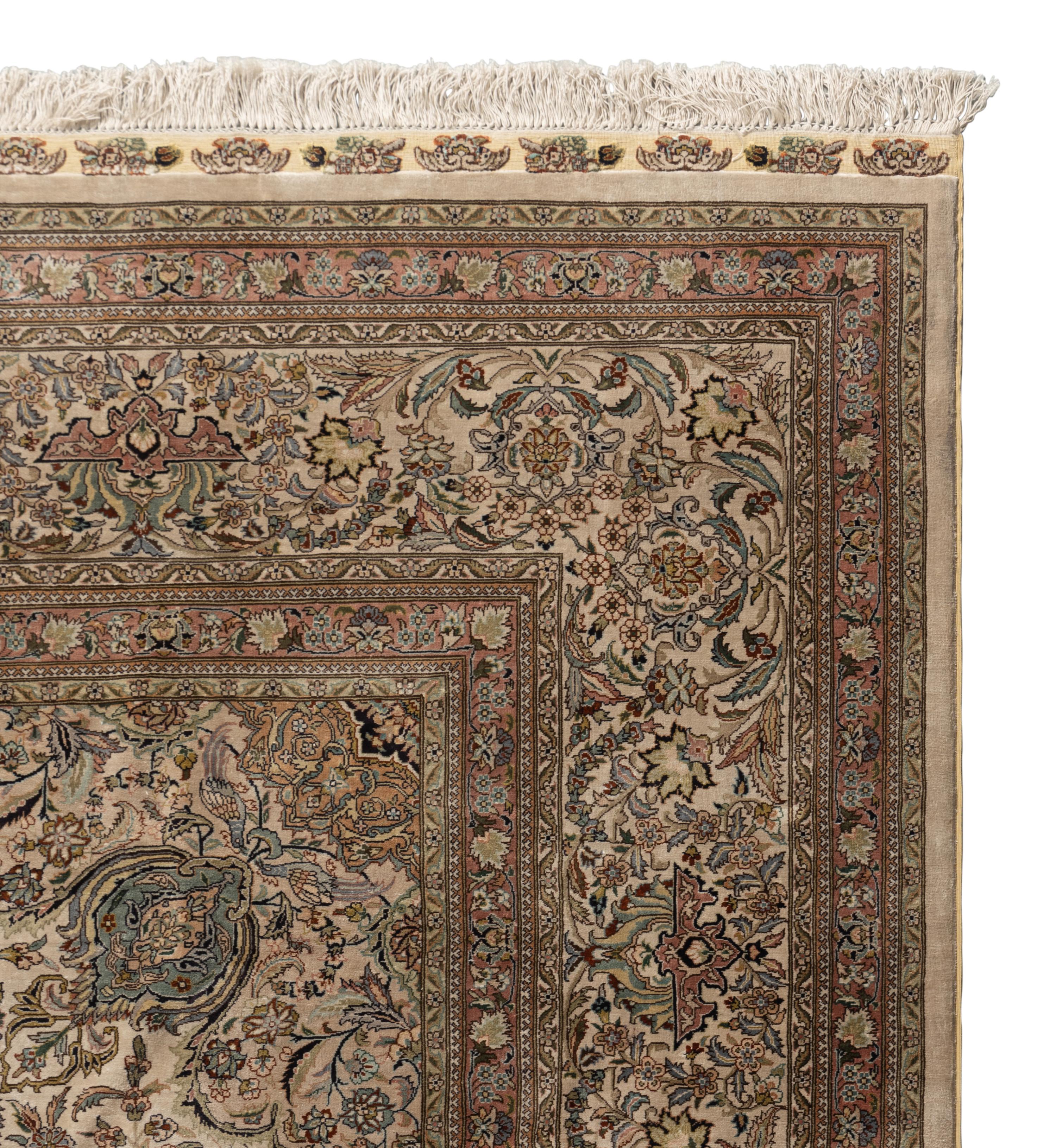 A Tabriz Silk Rug