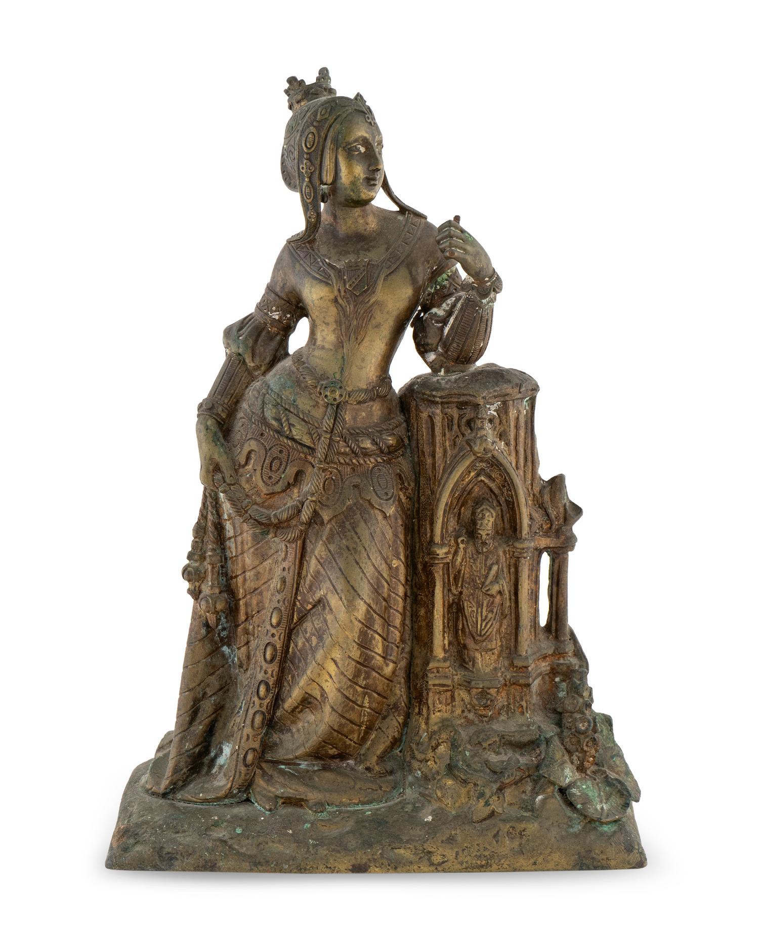 A Cast Bronze Figure of Queen Victoria — LATE 19TH / EARLY 20TH CENTURY
